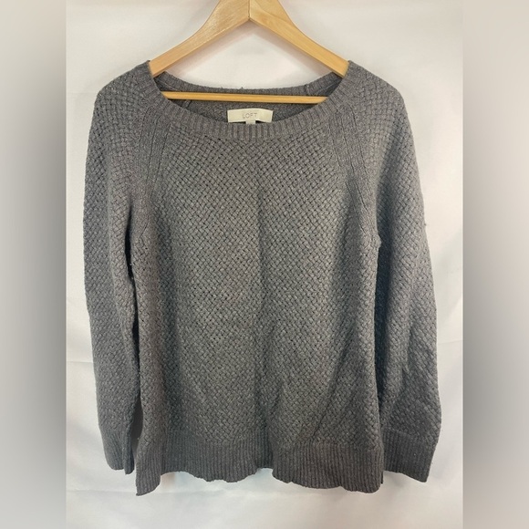 Loft wool blend gray crew neck sweater. Womens size XL. - Picture 1 of 5